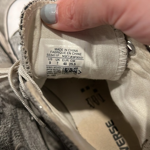 Converse 553411F All Star Chuck Taylor Sparkle Knit Hi Top Sneakers Women's 9 - Picture 7 of 8